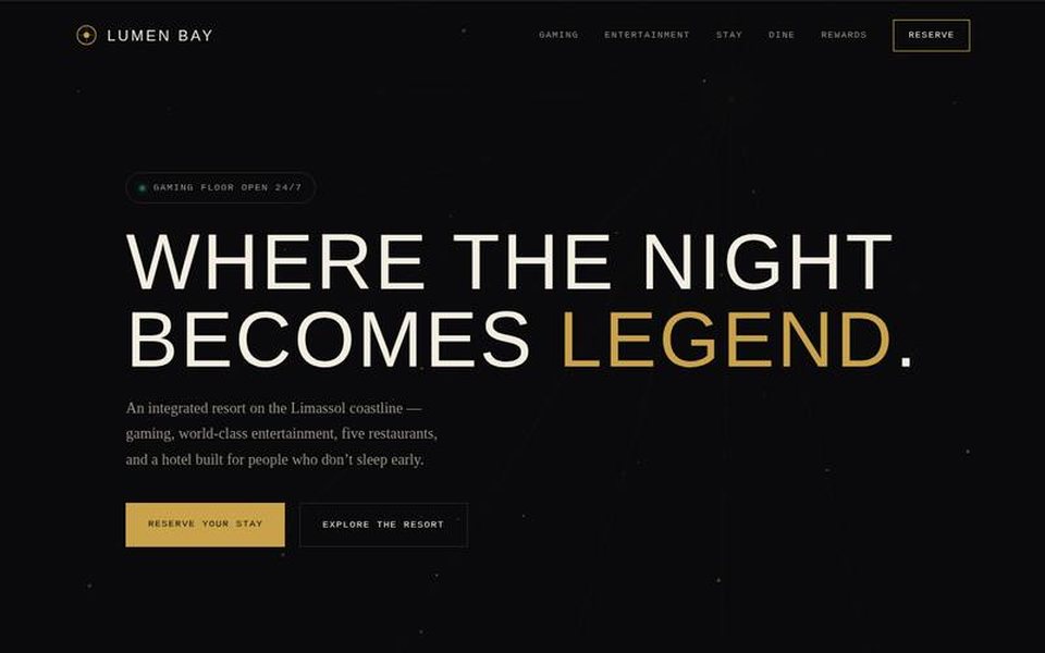 Lumen Bay homepage